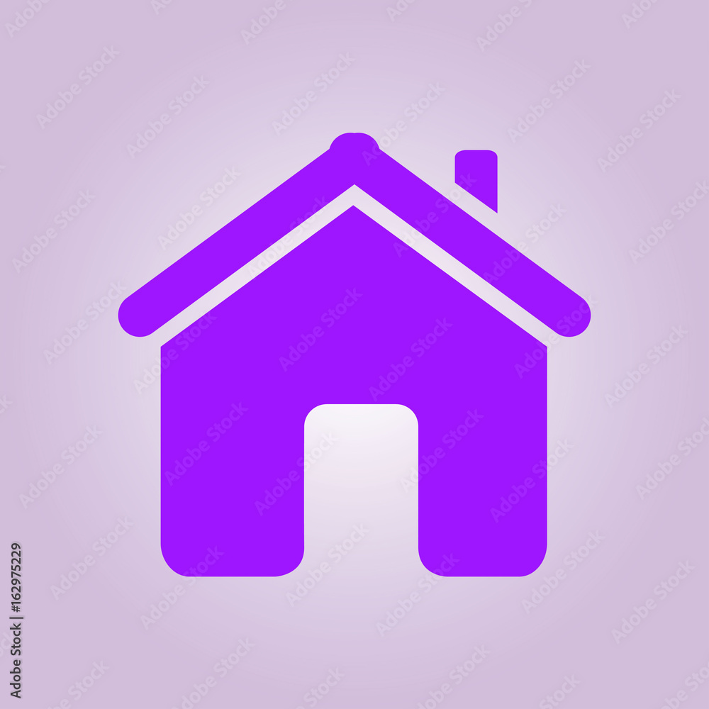 Vector Home Icon in flat design style. Vector Home Icon in flat design style.