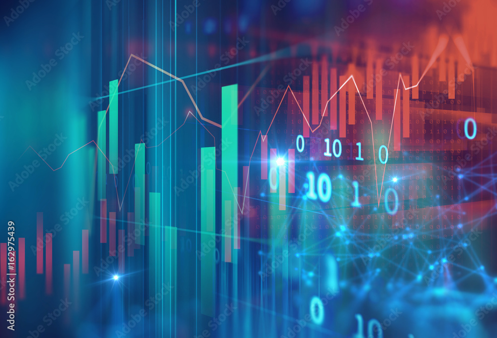 technical financial graph on technology abstract background technical financial graph on technology abstract background