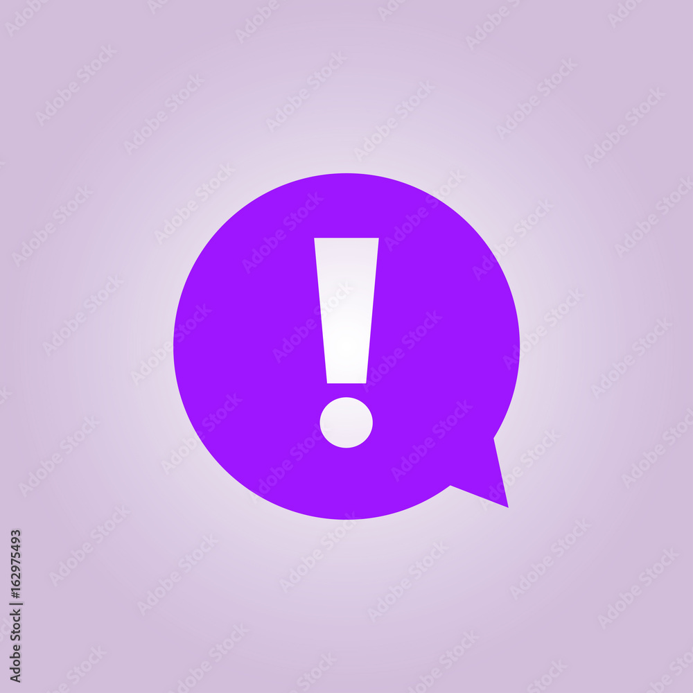 Exclamation mark. Hazard warning symbol. Flat design style. Vector. Exclamation mark. Hazard warning symbol. Flat design style. Vector.