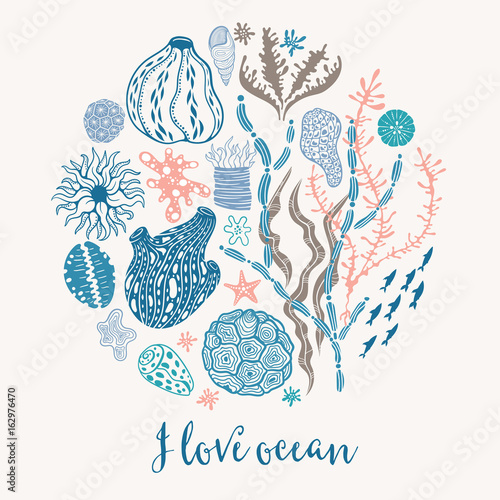 Deep ocean. Vector illustration