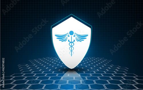 abstract medical pharmacy logo sign health care concept background photo