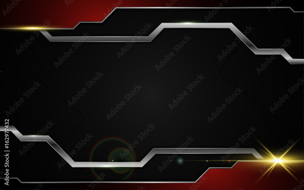 Naklejka premium red metallic frame template background
