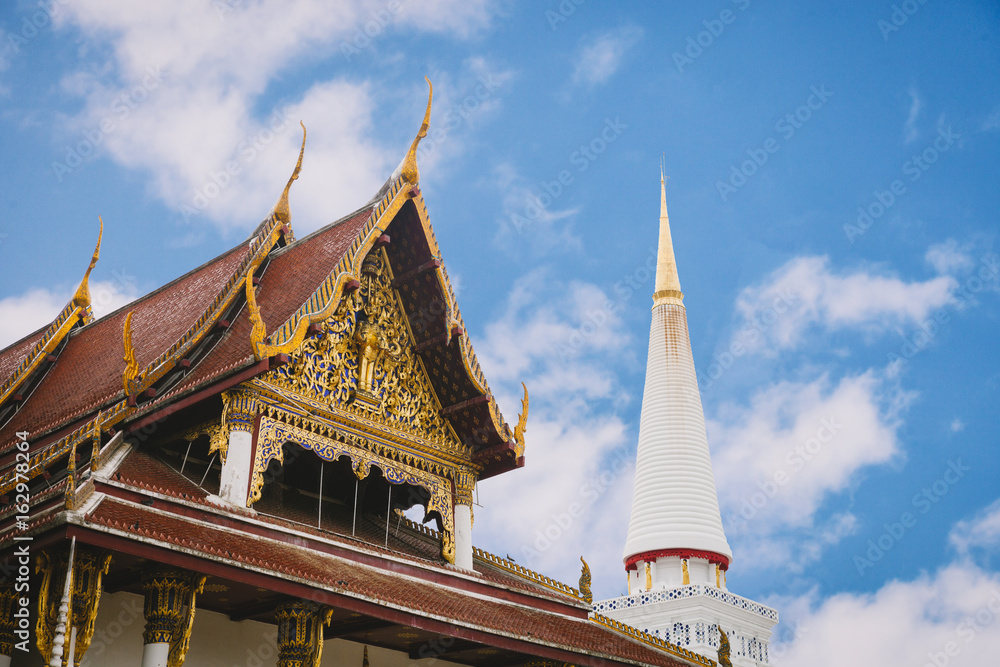 Fototapeta premium Buddhist monastery is Wat Mahathat temple, Nakhon Si Thammarat ,Thailand.