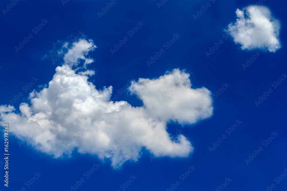 Puppy was trump up, White soft clouds on blue sky look like a dog run or jump and playing ball, Background for Dog lover or Kids education media Puppy was trump up, White soft clouds on blue sky look like a dog run or jump and playing ball, Background for Dog lover or Kids education media