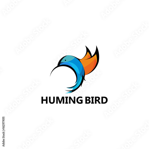 Beautiful Huming Bird Logo Template Design