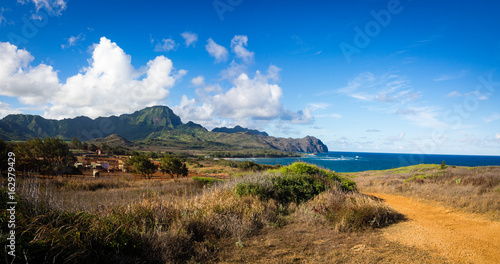 Hawaiian Ranch on Maha' ulepu Trail with Kawelikoa Point in Distance photo