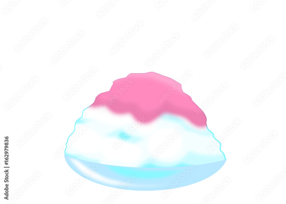 苺のかき氷 苺のかき氷