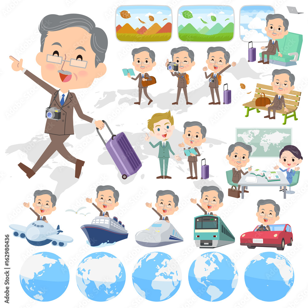 Double suit beard old man travel Double suit beard old man travel
