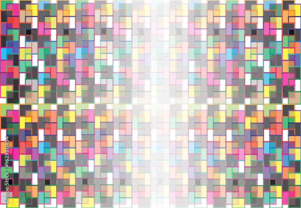 Fototapeta premium Abstract background vector along the various colorful square that overlap.