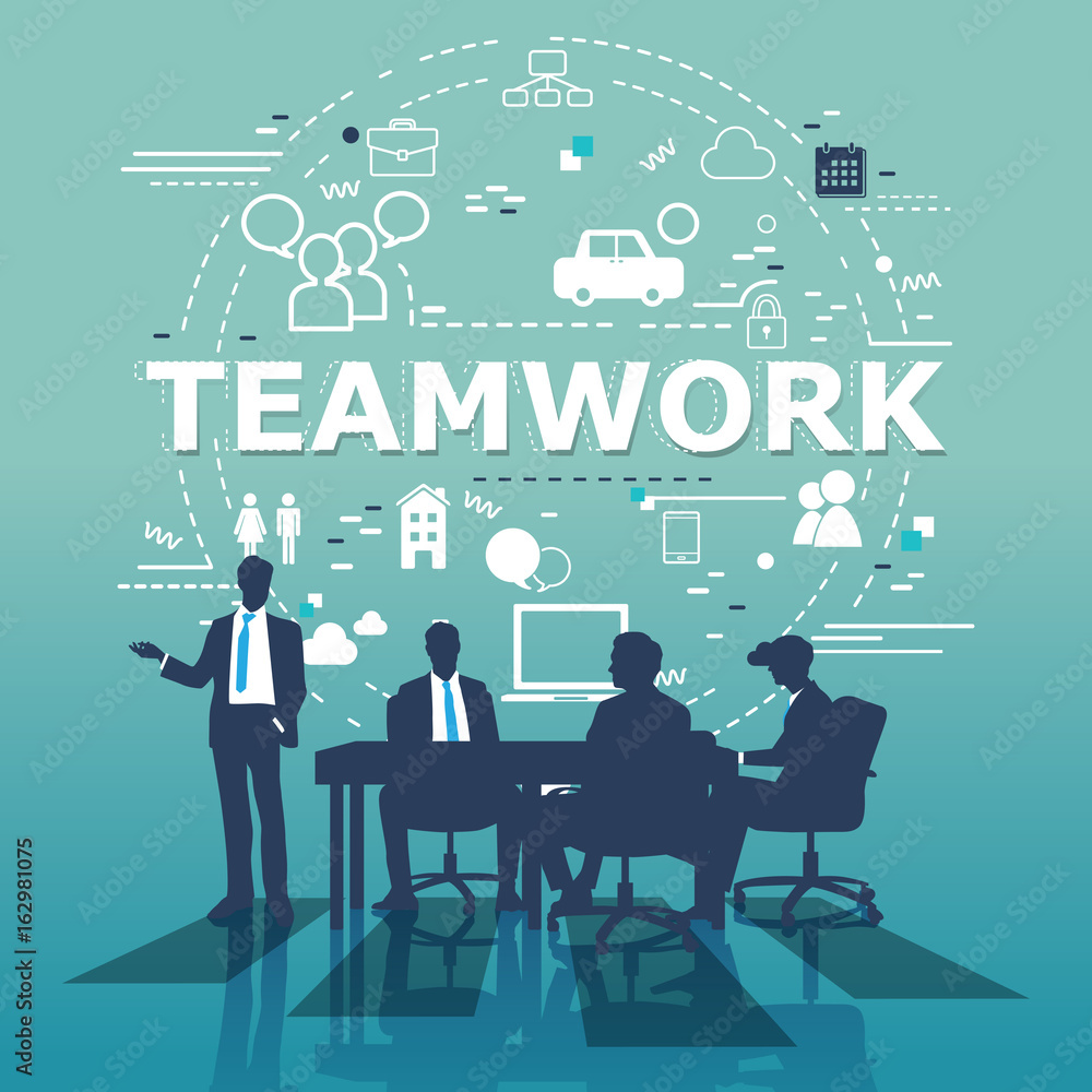 a group of businessmen is a teamwork a group of businessmen is a teamwork