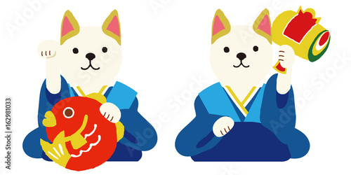 正月イラスト　戌年