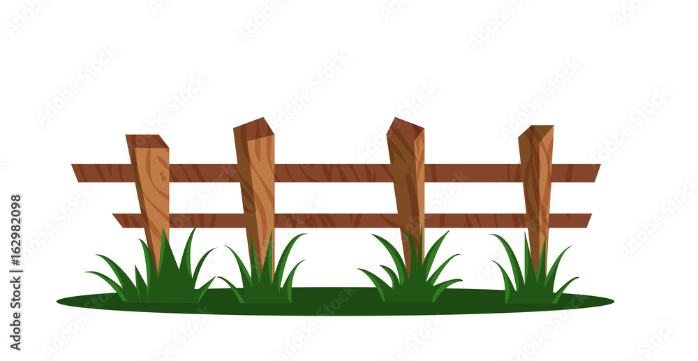 cartoon wooden fence