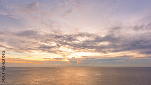 Sunset sky over tropical sea