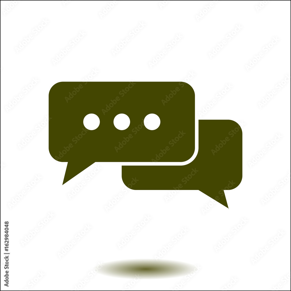 Icon of dialog vector illustration. Flat design style. Icon of dialog vector illustration. Flat design style.
