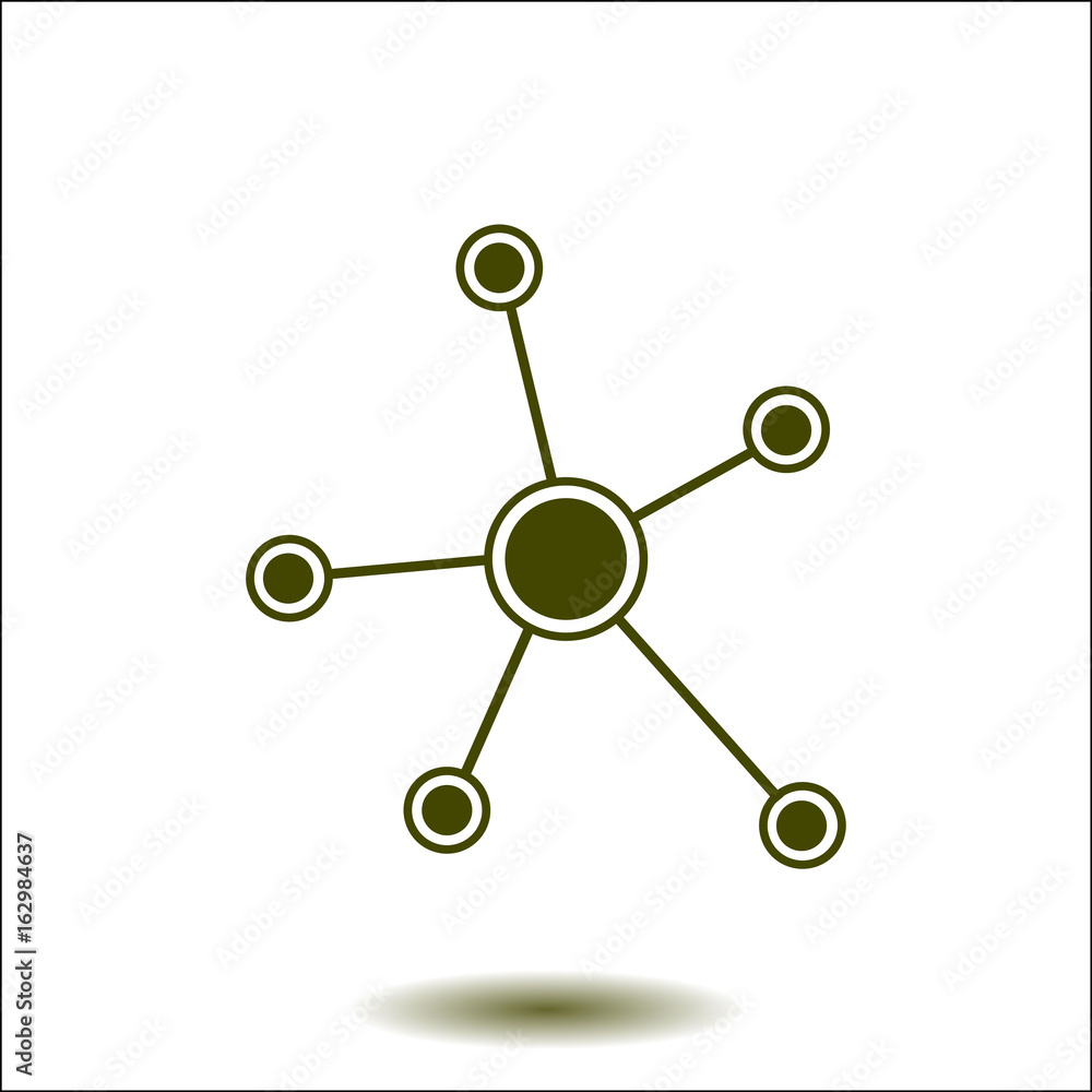 Social network single icon. Global technology. The network of social connections in the business. Social network single icon. Global technology. The network of social connections in the business.
