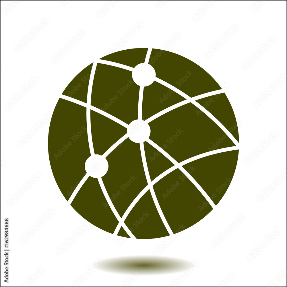 Global technology or social network icon sign symbol. Global technology or social network icon sign symbol.