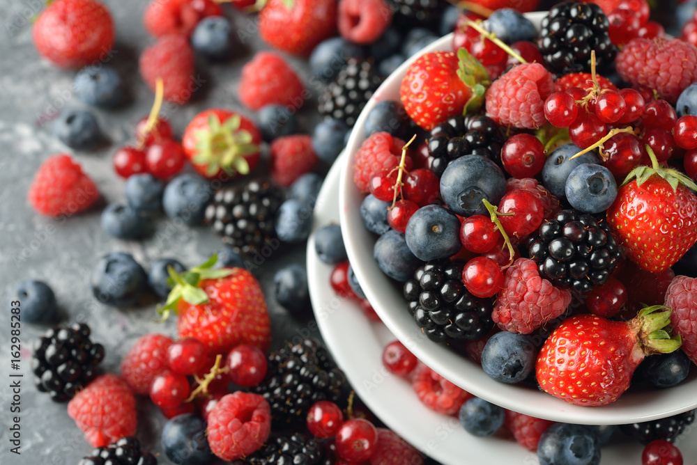 Salad of fresh forest berries Salad of fresh forest berries