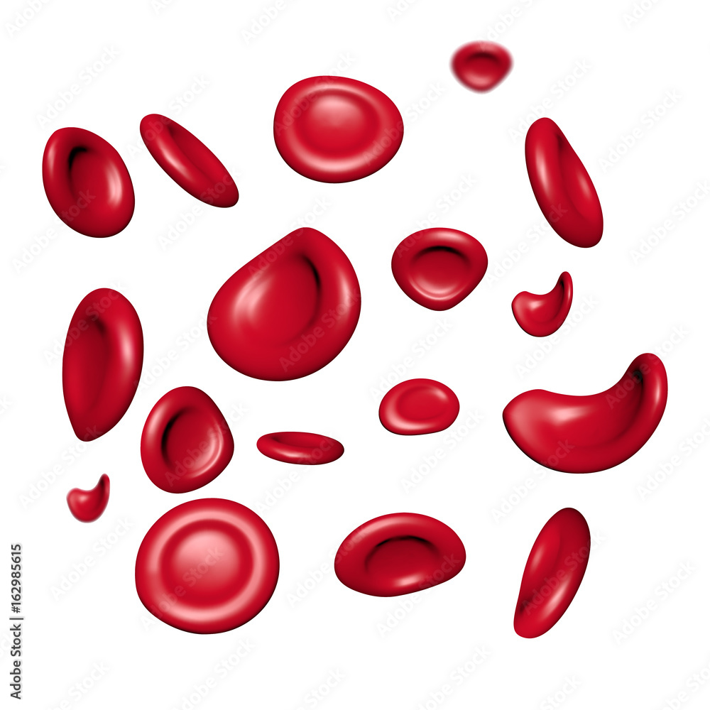 Red blood cells flowing in a vein or artery Red blood cells flowing in a vein or artery