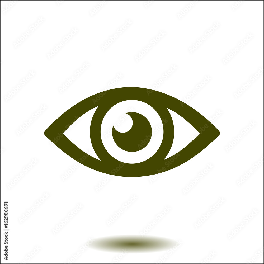 Eye icon. Monitoring and surveillance system. Flat design style. Eye icon. Monitoring and surveillance system. Flat design style.