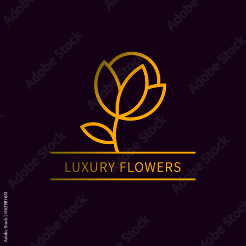 Gold logotype flower shop
