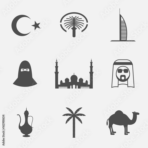 Islamic Icon. Arabic icons