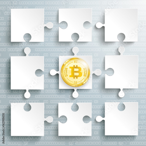 Paper Puzzles Bitcoin Coin