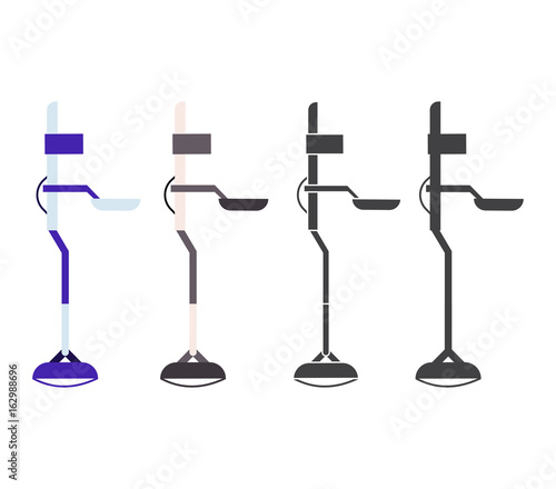 Beach metal detector vector icons in flat and outline design.