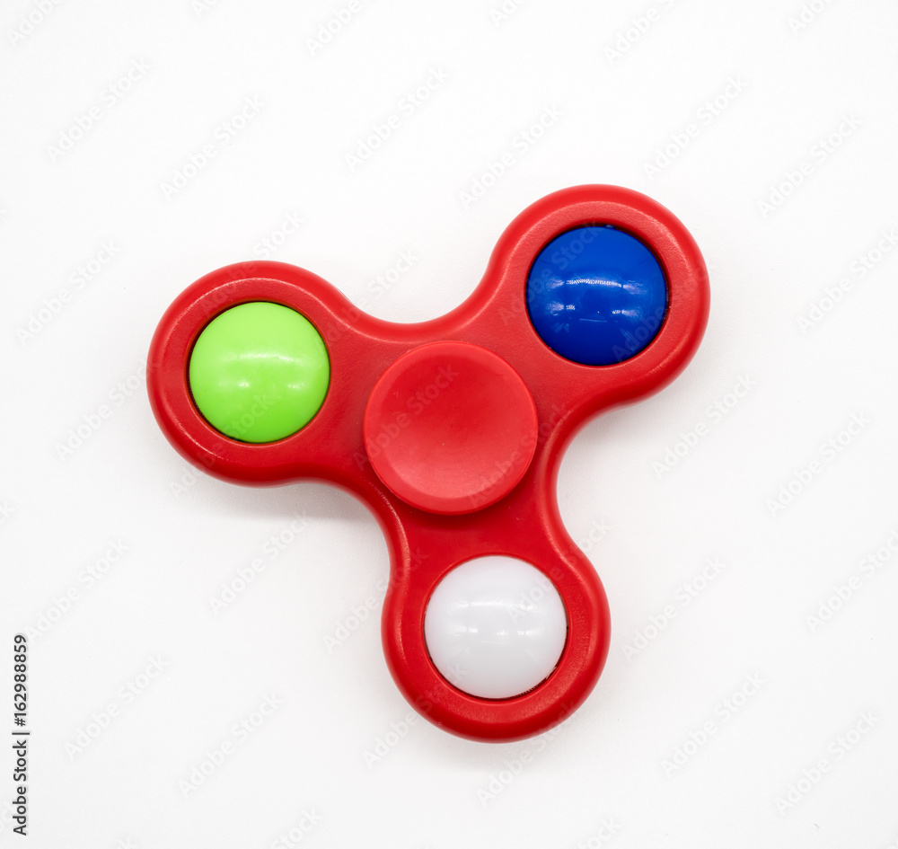 Red fidget spinner with LED inside Red fidget spinner with LED inside