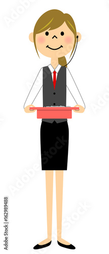 制服姿の女性　パチンコ