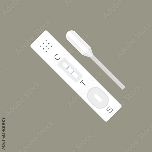 Simple pregnancy test, flat design vector