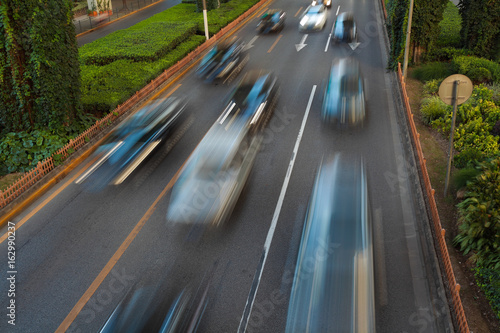 Road surface floor highway with car speed blur © Aania