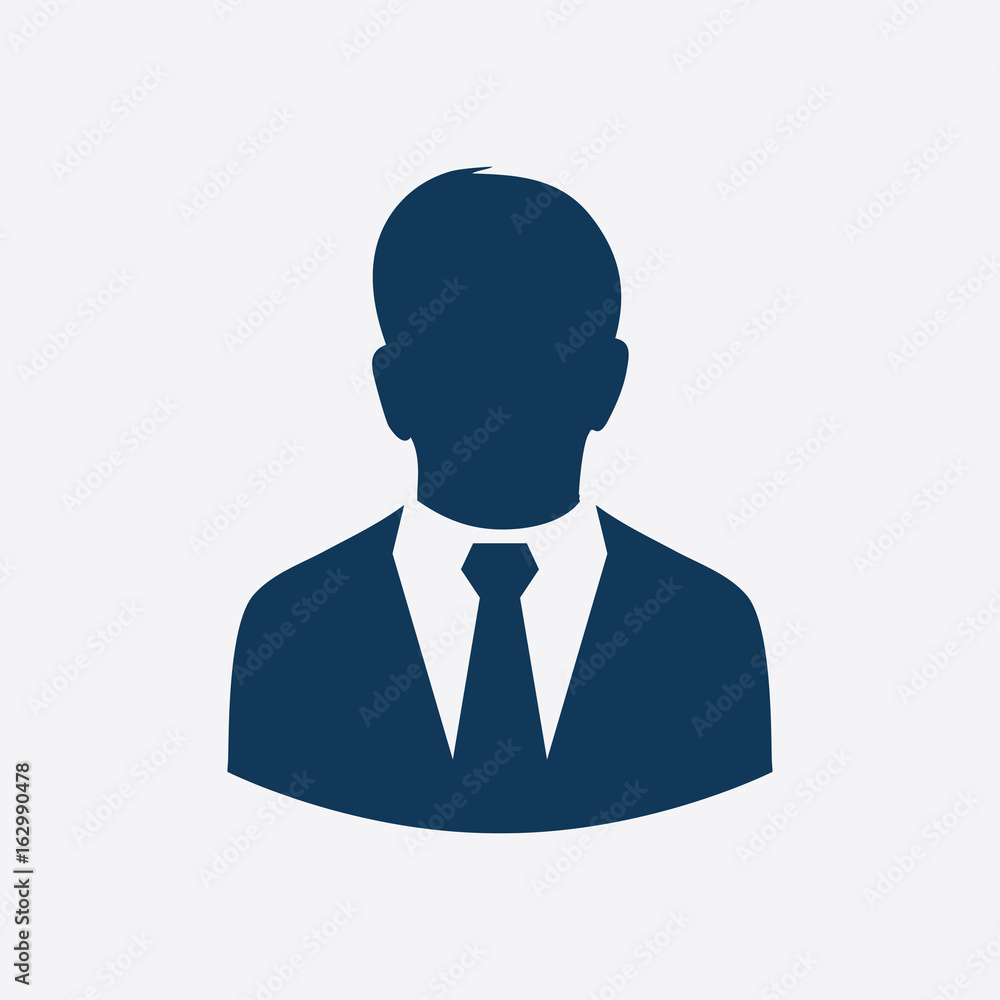 User icon of man in business suit. Flat design style. User icon of man in business suit. Flat design style.