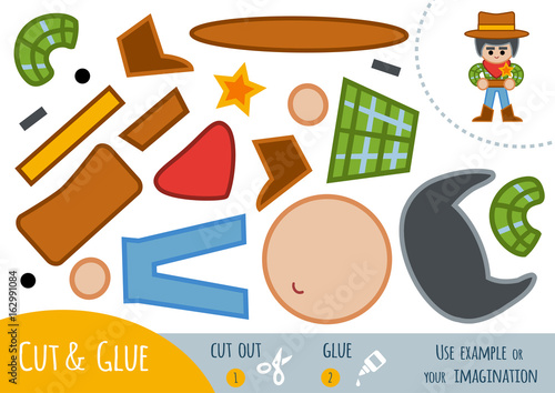 Education paper game for children, Sheriff