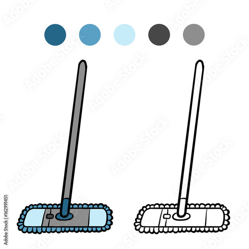 Coloring book, Cleaning Mop