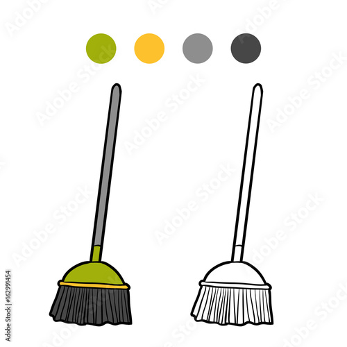 Coloring book, Broom