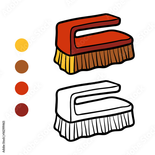 Coloring book, Cleaning hand brush