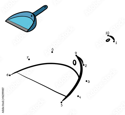 Numbers game for children, Dustpan