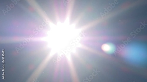 Blue sky with bright sun shining bright,