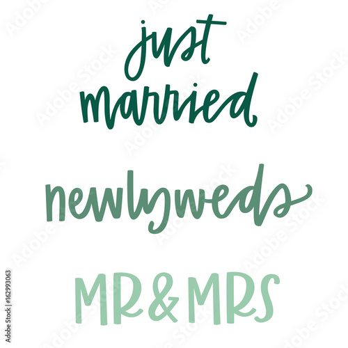 Just Married Vector Set