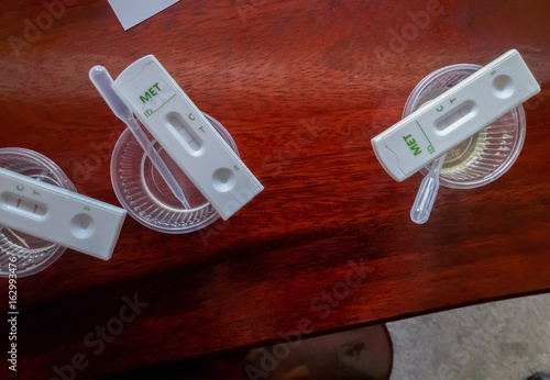 Devices for drug testing in urine.