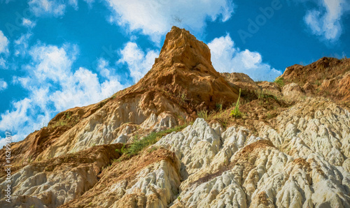 Sand hill. Modern oil painting illustration art