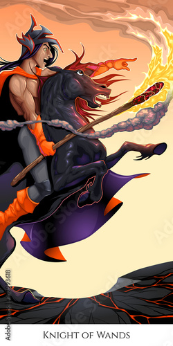 Knight of wands, tarot card