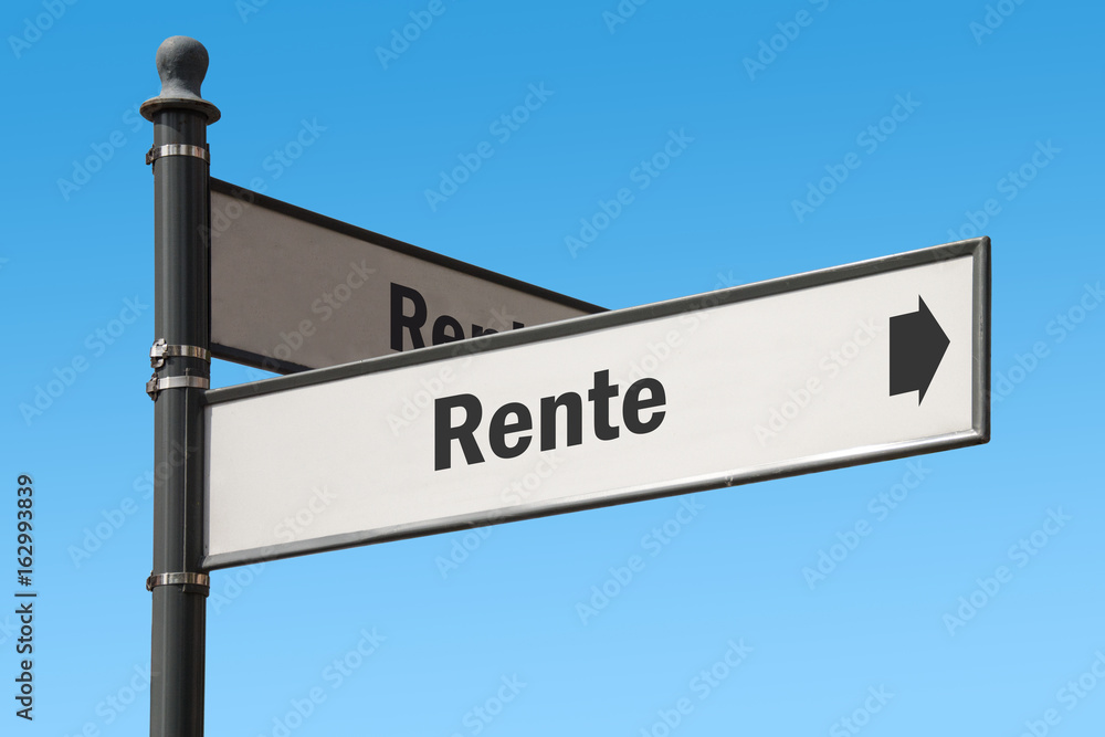 Fototapeta premium Schild 175 - Rente