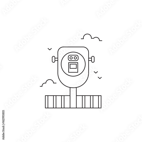 Observation deck line icon