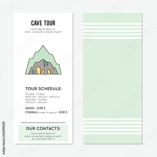 Cave tour vertical banner