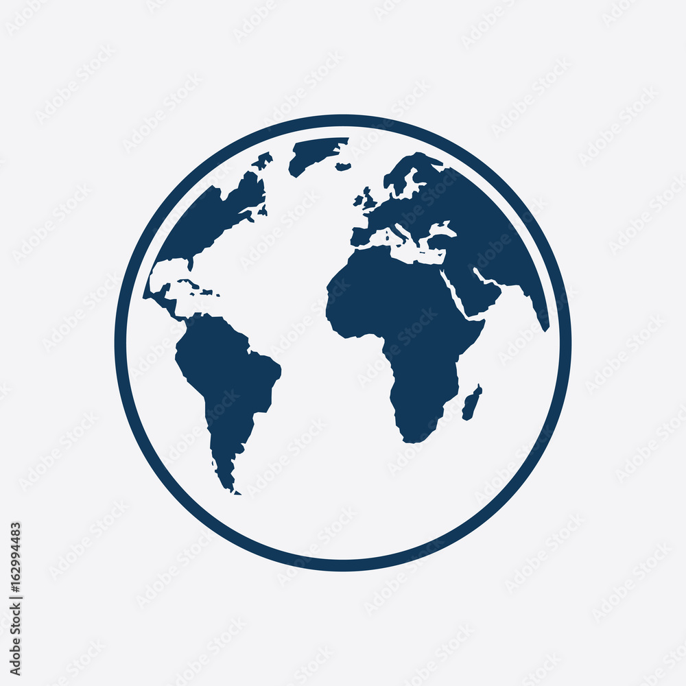 Globe icon. Traveling on the planet Earth. Trip around the world. Globe icon. Traveling on the planet Earth. Trip around the world.