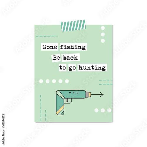 Spearfishing inspirational card