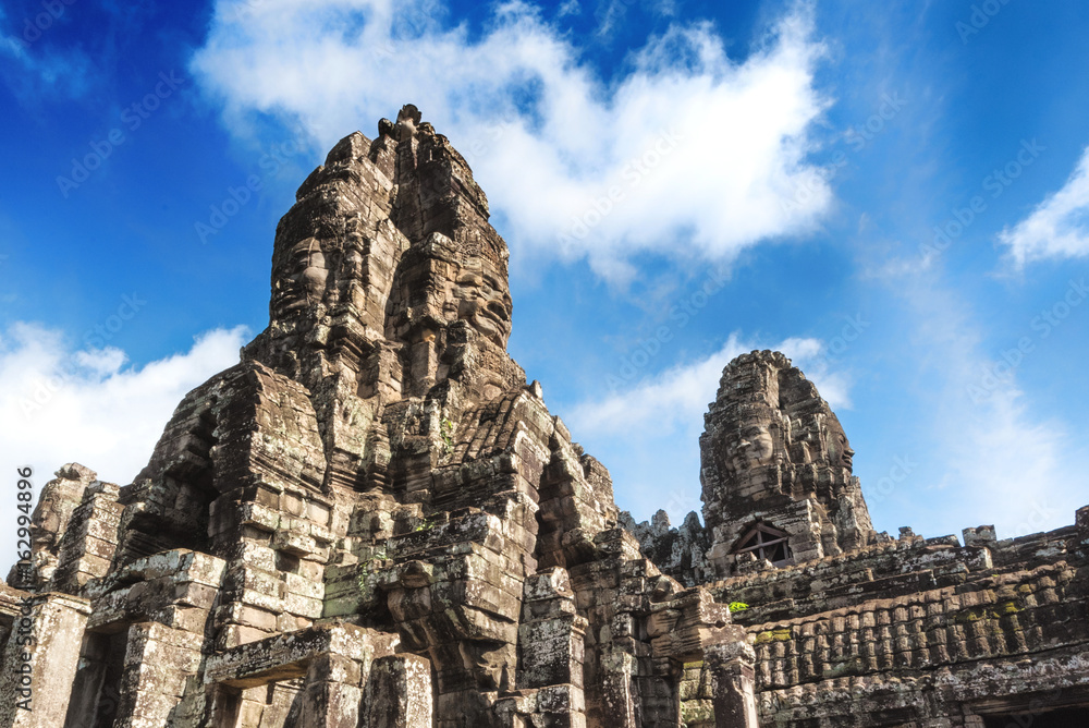 Angkor Thom, a UNESCO site, just outside Siem Reap, Cambodia, famous for its Hindu, now Buddhist, temple ruins