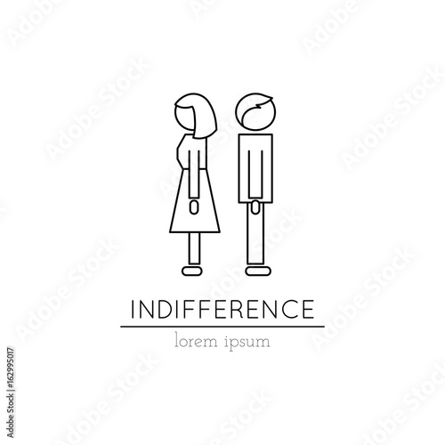 Indifference line icon
