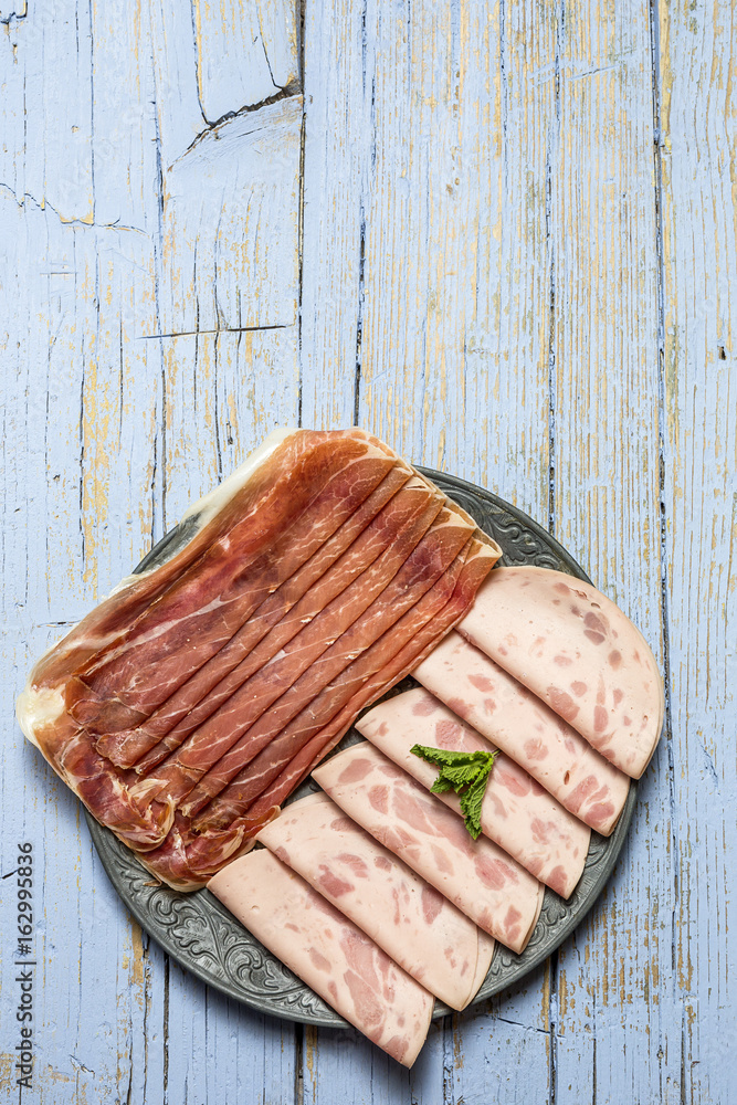 Assortment of sausages typical of Spain Assortment of sausages typical of Spain